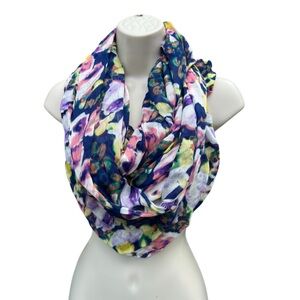 Charlotte Russe Lightweight‎ Floral Infinity Scarf – Multicolor Soft Loop Scarf